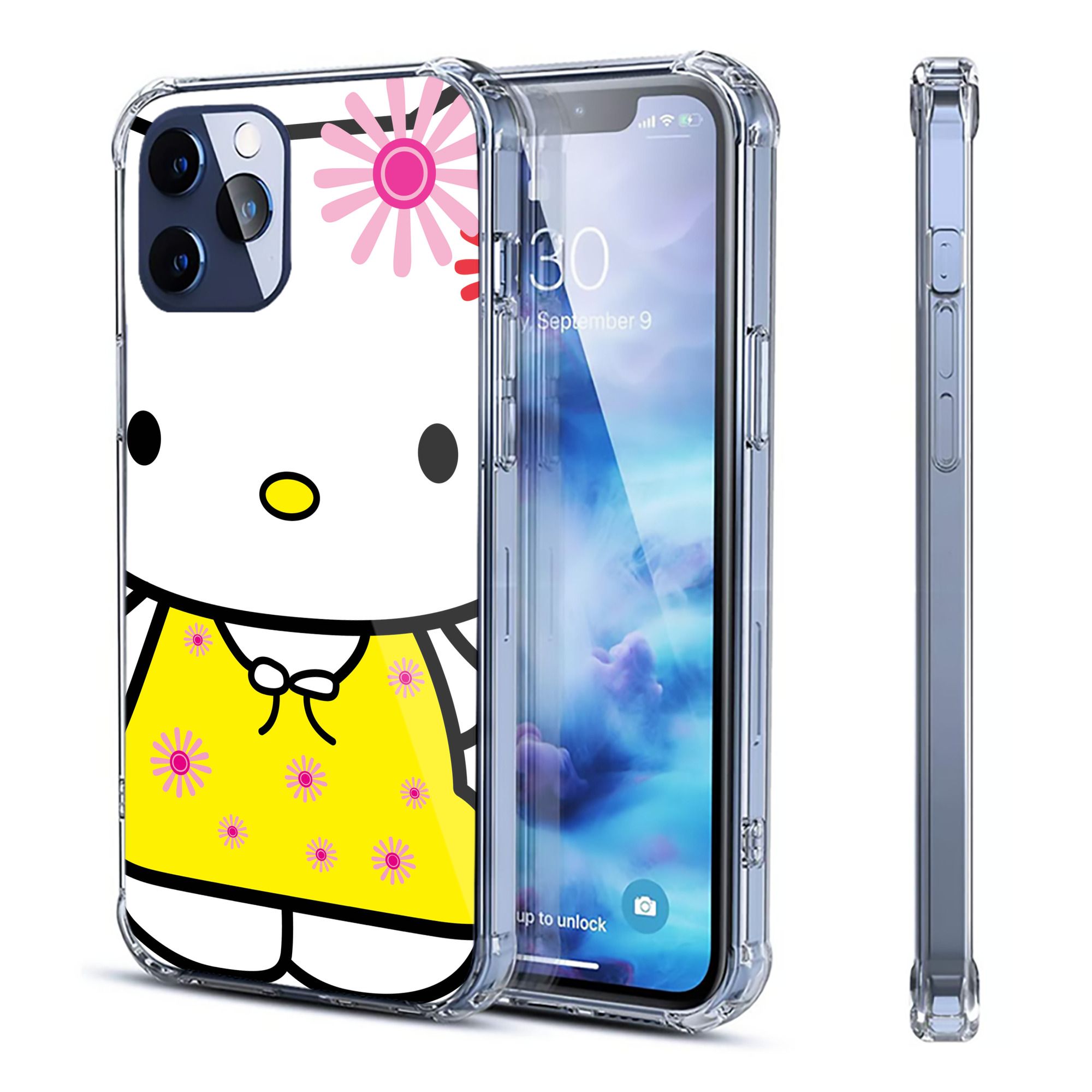 （画像用） Hello Kitty ハローキティ 【iPhone 12シリーズ対応】透明スマホケース（クリアソフトケース）